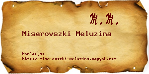 Miserovszki Meluzina névjegykártya